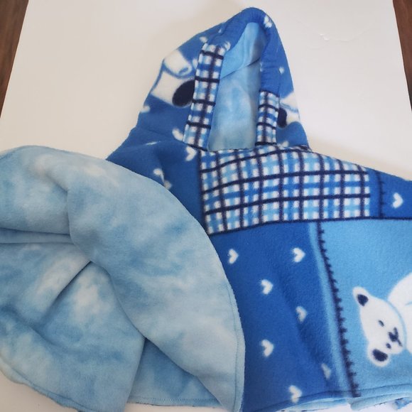 Reversible Fleece Child's Poncho - Picture 2 of 2